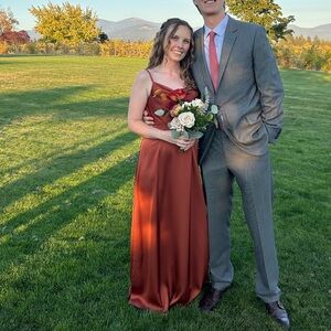 Azazie Esmee Auburn Size 6